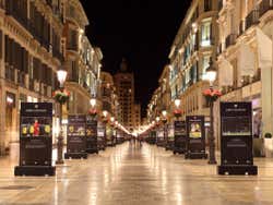 Calle Larios al anochecer